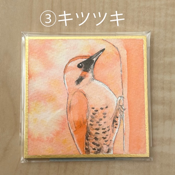 【フレームレス原画】鳥豆色紙