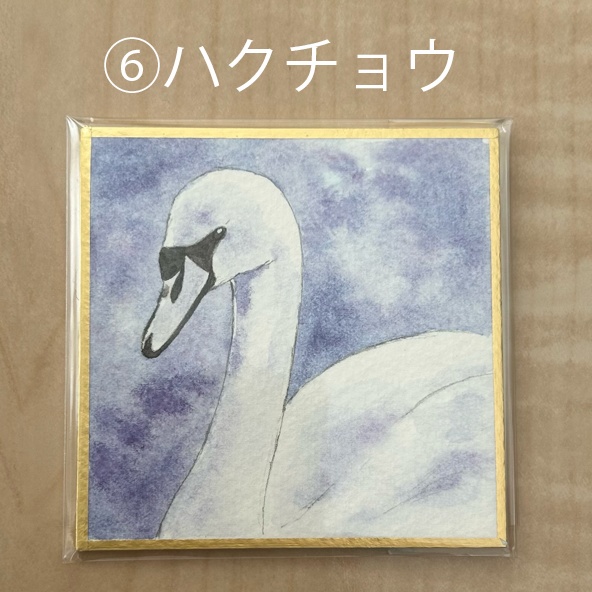 【フレームレス原画】鳥豆色紙