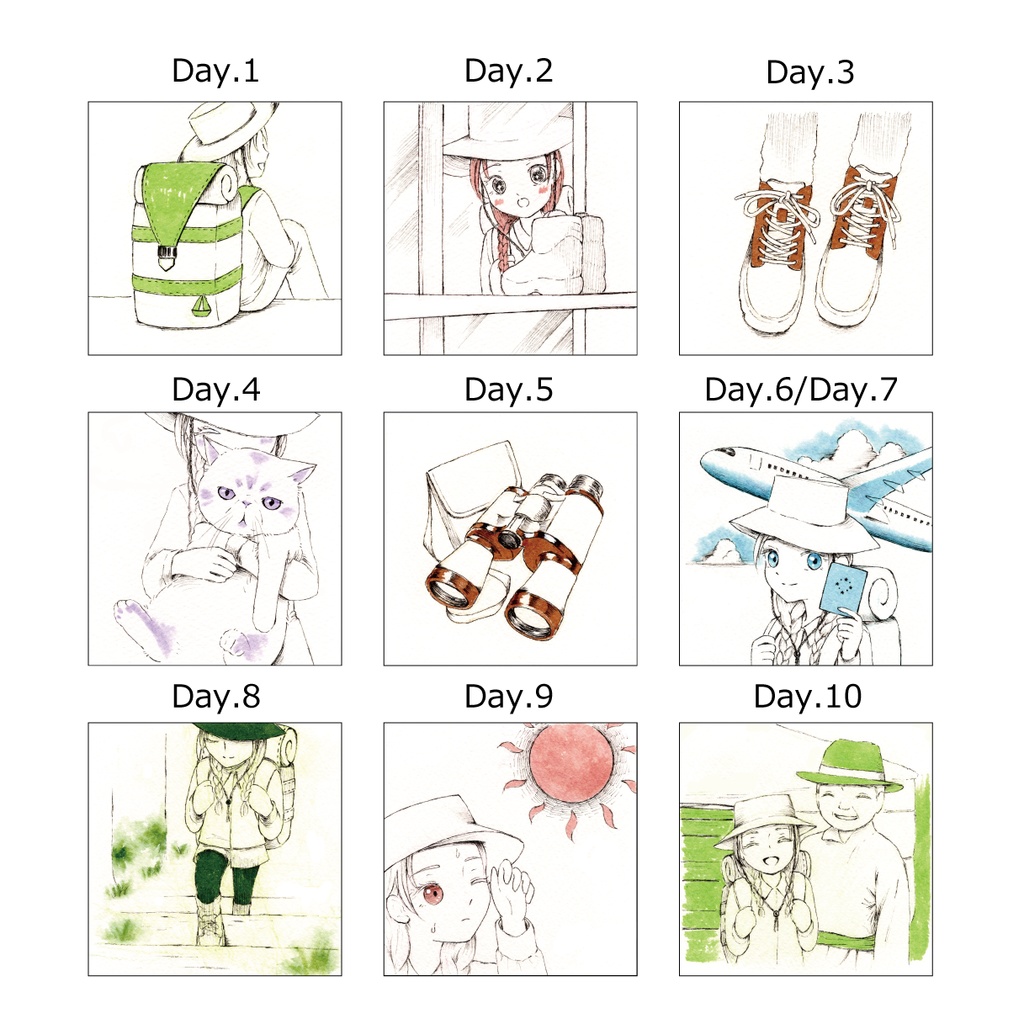 【フレームレス原画】インクトーバーイラスト①