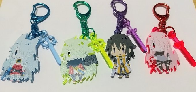 フチなしカラーアクリルキーホルダー