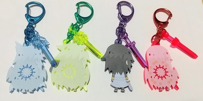 フチなしカラーアクリルキーホルダー