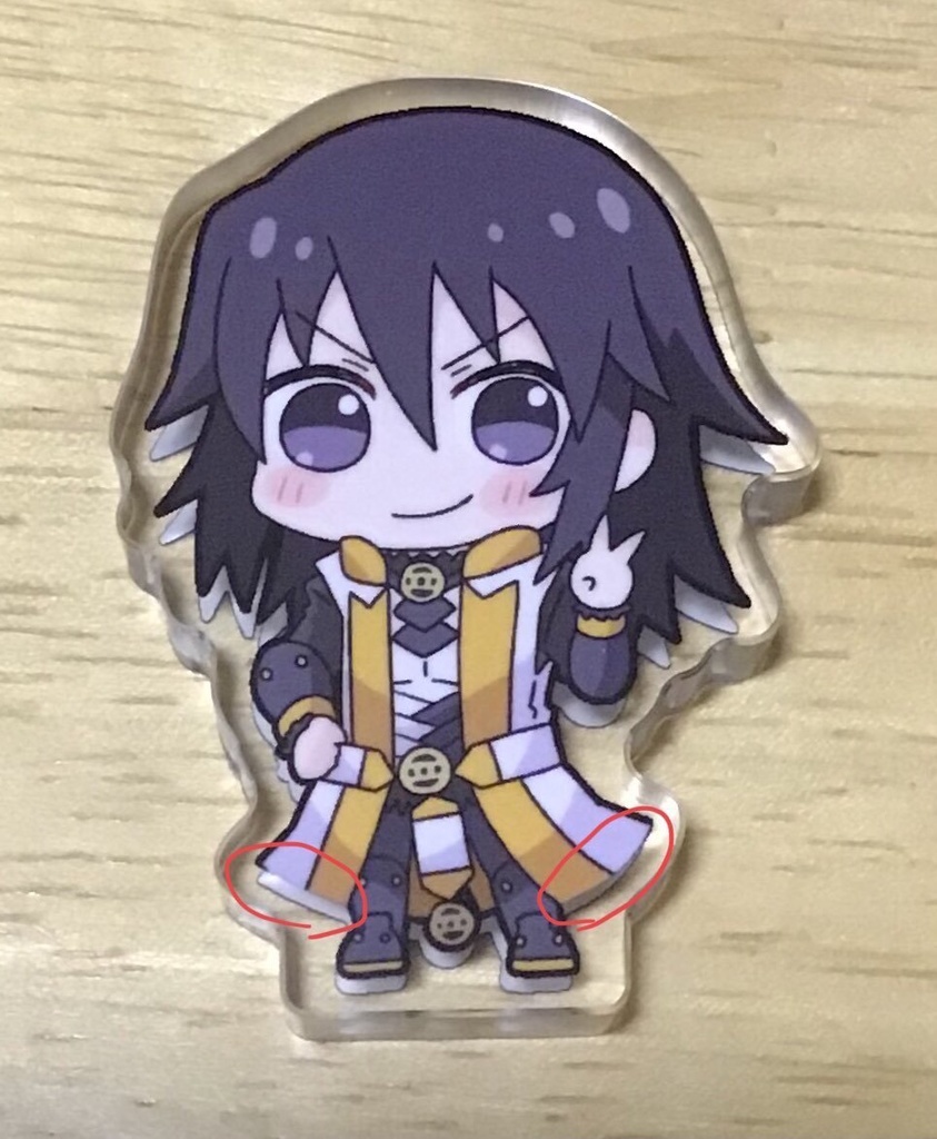 自立するアクリルマスコット