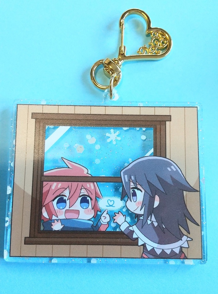 雪フレークアクリルキーホルダー