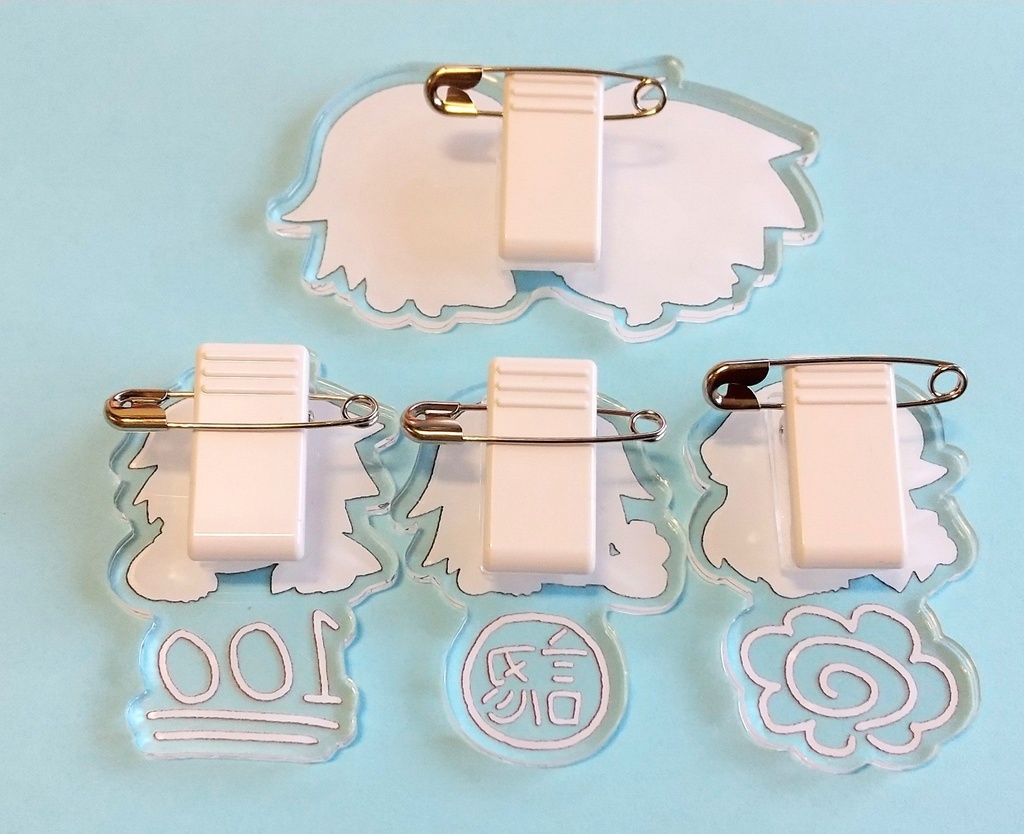 アクリルバッジクリップ