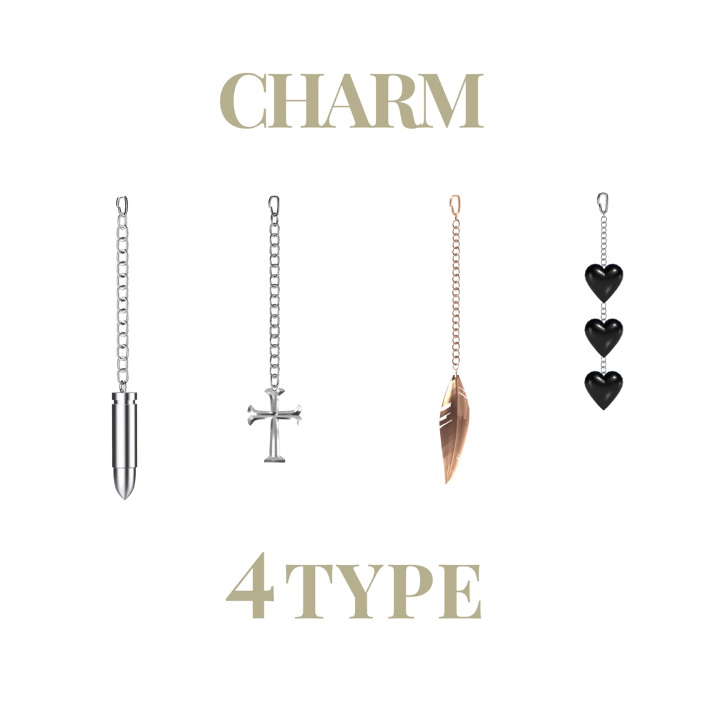 【複数アバター対応】ChainRoundGlasses