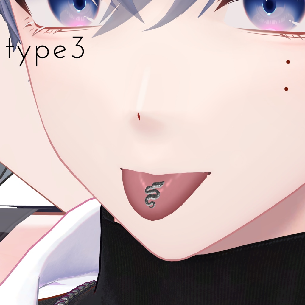 【4アバター対応】舌ピアス-5種類-(men's)