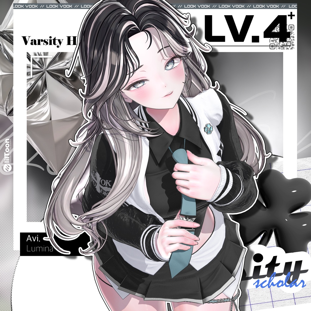 ✨❕セール中❕✨ 【15アバター対応】 𝐋𝐕.𝟒+ Varsity_Hair 🎓