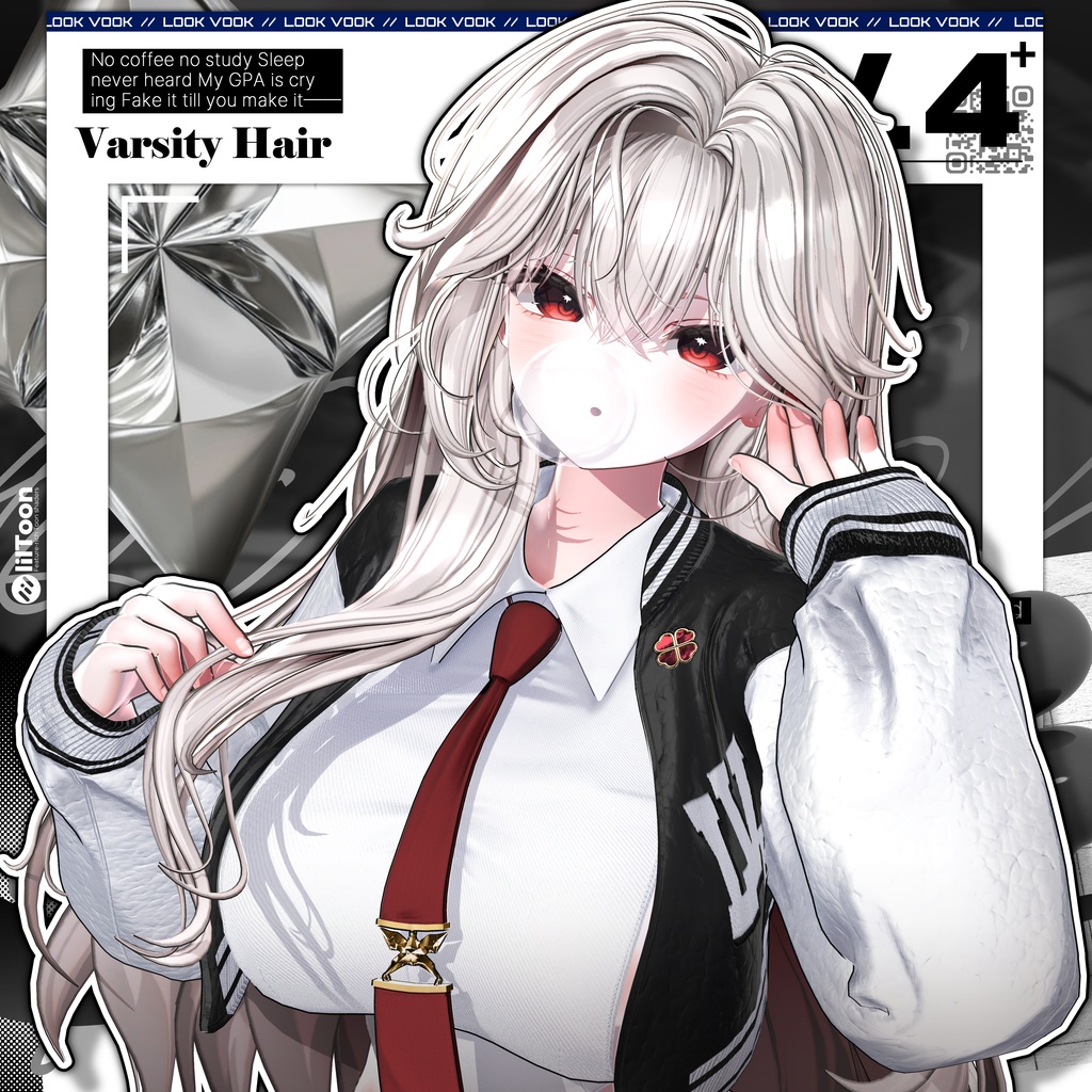 ✨❕セール中❕✨ 【15アバター対応】 𝐋𝐕.𝟒+ Varsity_Hair 🎓