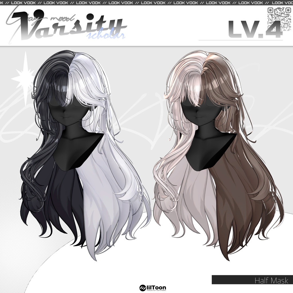 ✨❕セール中❕✨ 【15アバター対応】 𝐋𝐕.𝟒+ Varsity_Hair 🎓