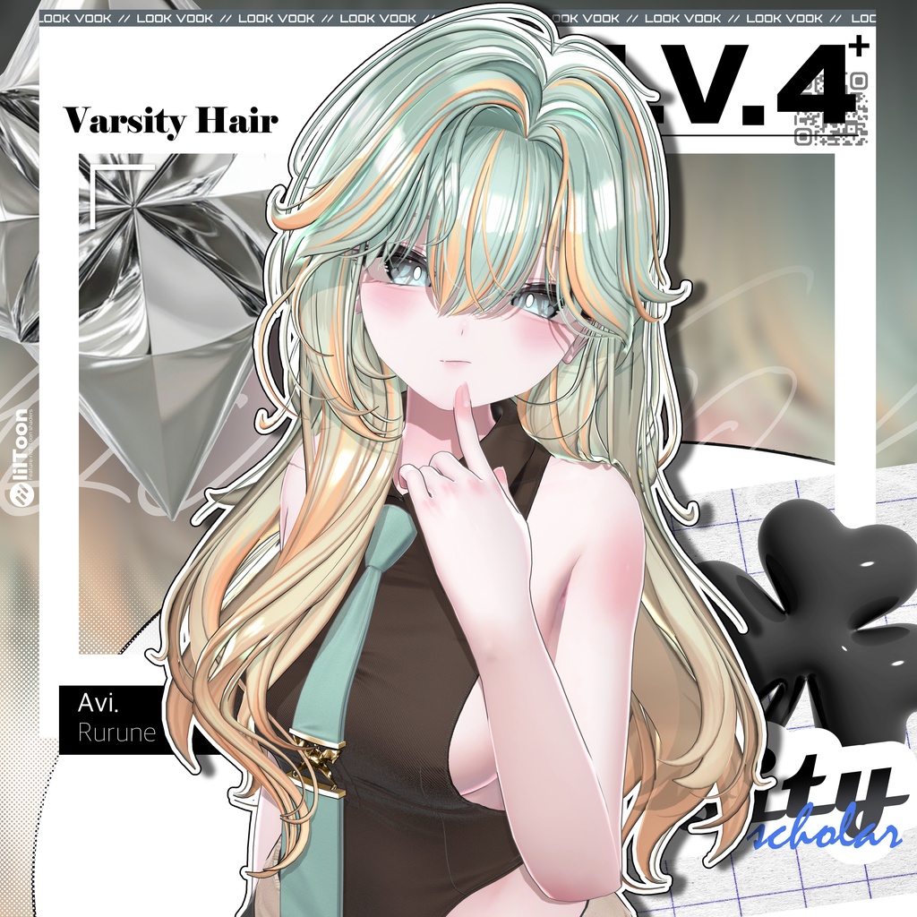 【19アバター対応】 𝐋𝐕.𝟒+ Varsity_Hair 🎓