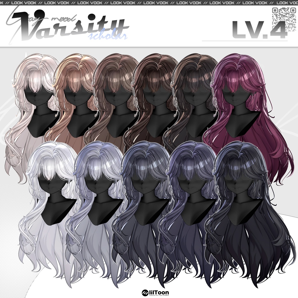 ✨❕セール中❕✨ 【15アバター対応】 𝐋𝐕.𝟒+ Varsity_Hair 🎓