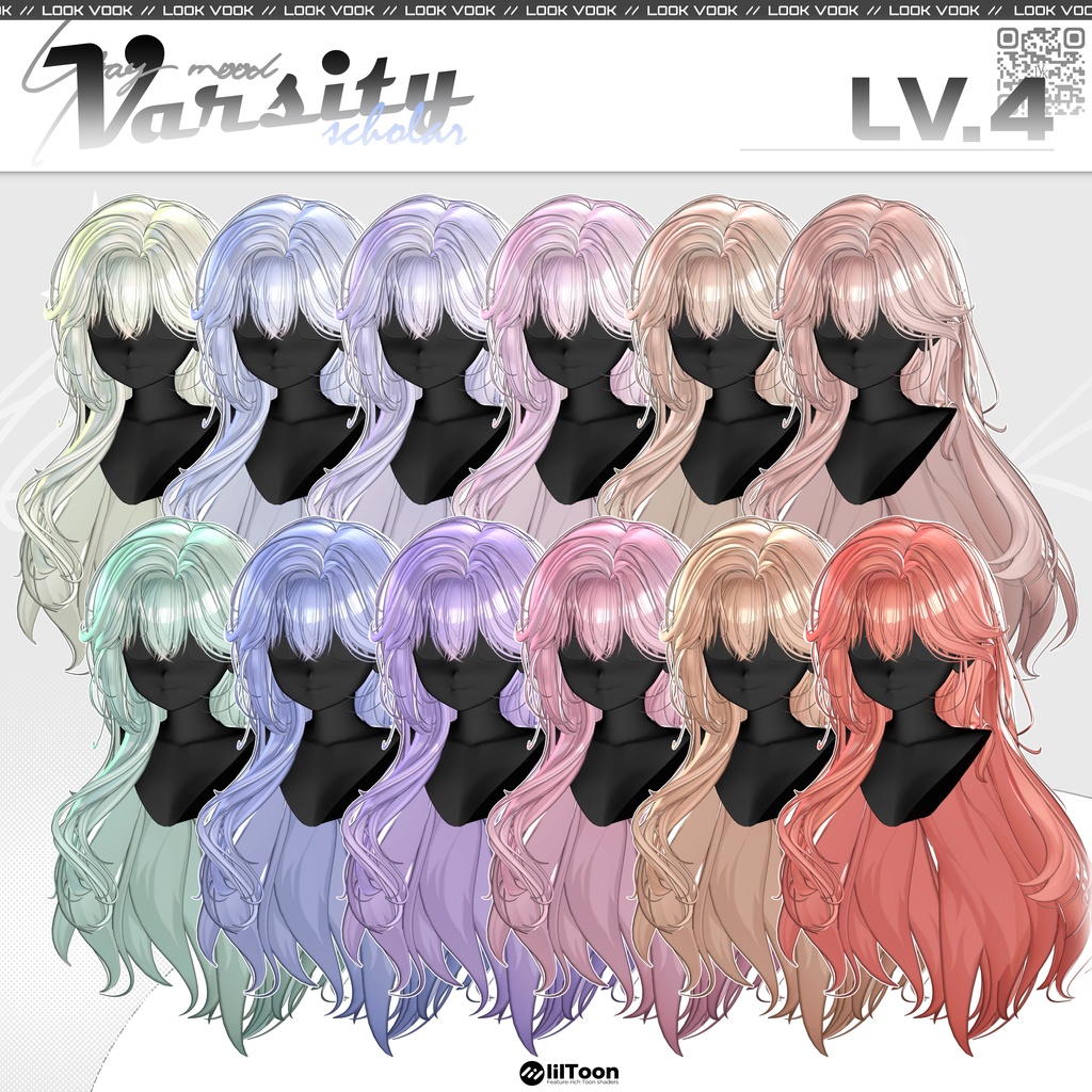 ✨❕セール中❕✨ 【15アバター対応】 𝐋𝐕.𝟒+ Varsity_Hair 🎓