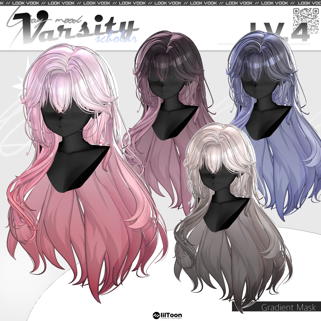 ✨❕セール中❕✨ 【15アバター対応】 𝐋𝐕.𝟒+ Varsity_Hair 🎓