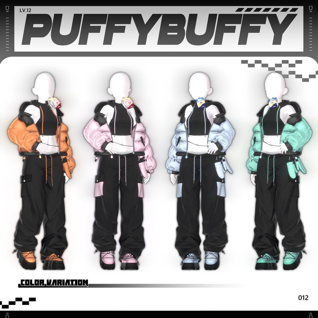 ✨❕セール中❕✨ 【16アバター対応】 𝐋𝐕.𝟏𝟐 Puffy_Buffy ❄️