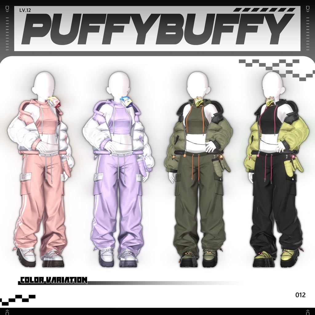 ✨❕セール中❕✨ 【16アバター対応】 𝐋𝐕.𝟏𝟐 Puffy_Buffy ❄️