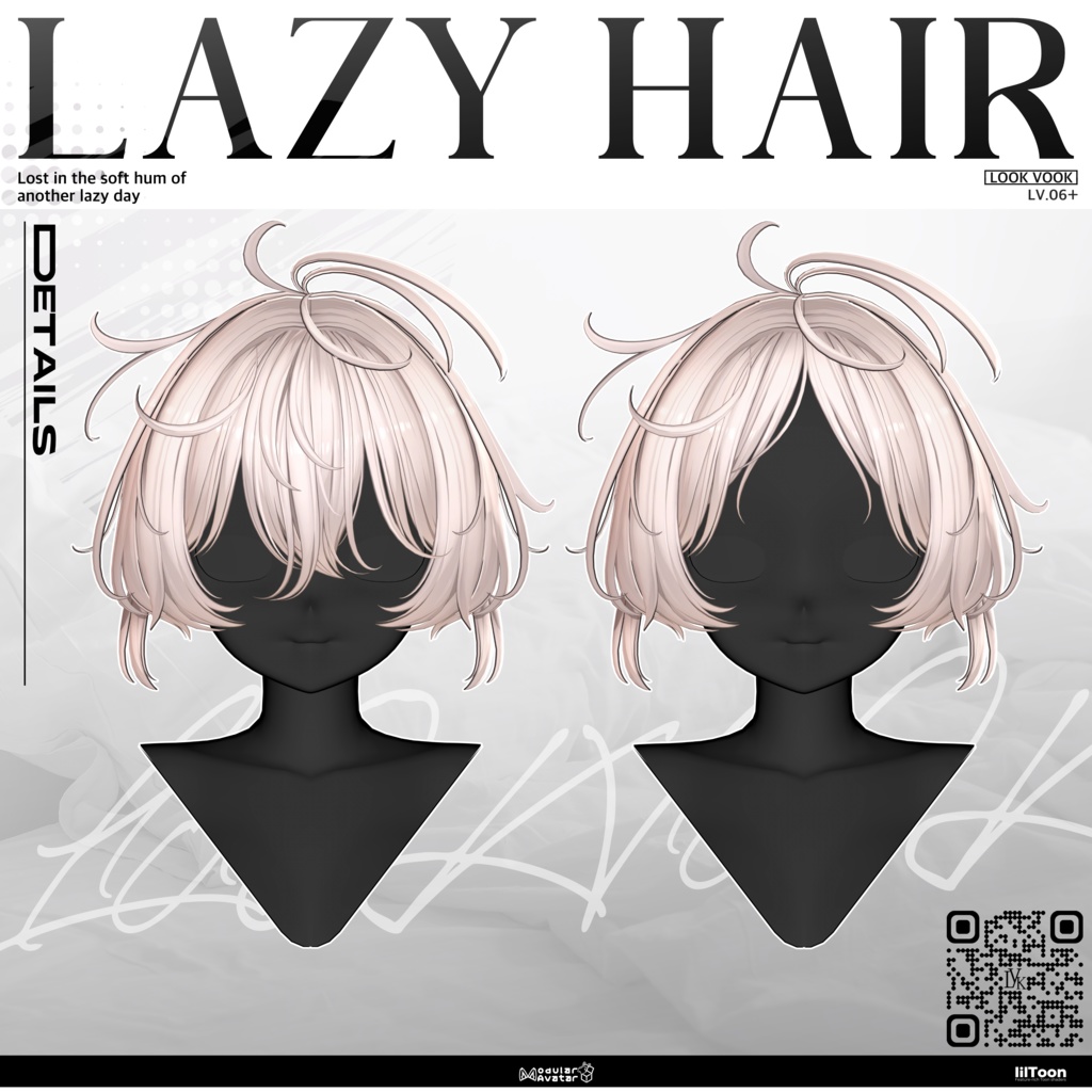 ✨❕セール中❕✨ 【16アバター対応】 𝐋𝐕.𝟔+ Lazy_Hair 🌡️