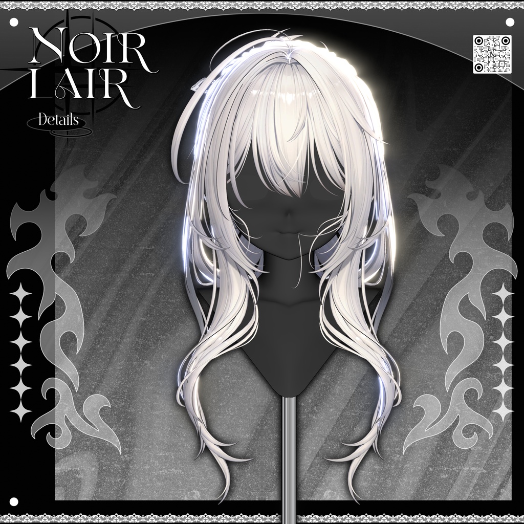 ✨❕セール中❕✨【19アバター対応】 𝐋𝐕.𝟖+ Noir_Hair 🕯️