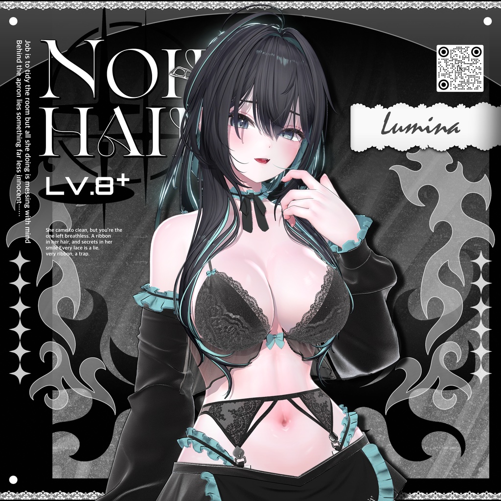 ✨❕セール中❕✨【19アバター対応】 𝐋𝐕.𝟖+ Noir_Hair 🕯️