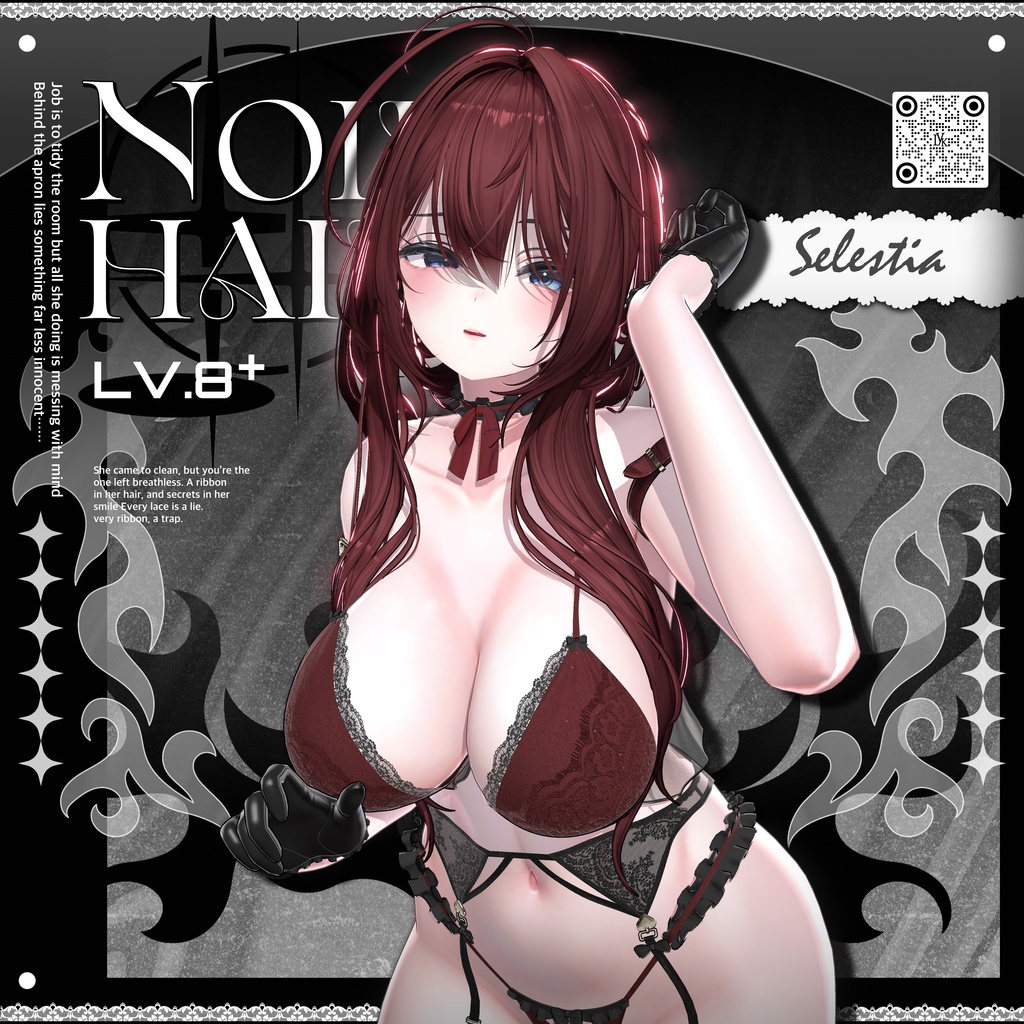 ✨❕セール中❕✨【19アバター対応】 𝐋𝐕.𝟖+ Noir_Hair 🕯️