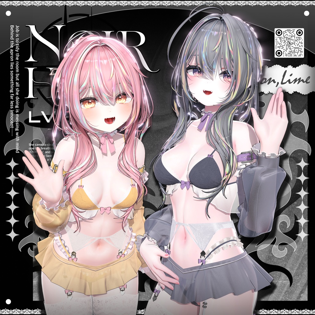 ✨❕セール中❕✨【19アバター対応】 𝐋𝐕.𝟖+ Noir_Hair 🕯️