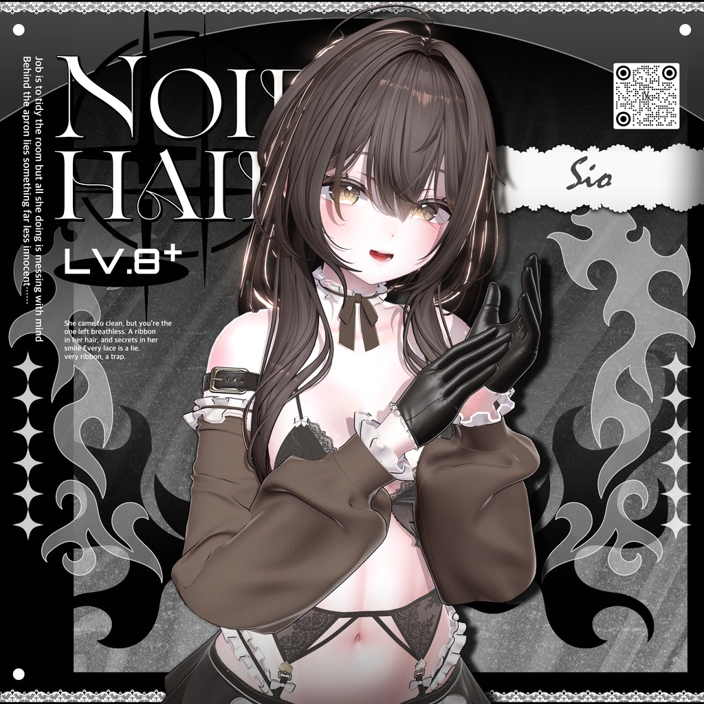 ✨❕セール中❕✨【19アバター対応】 𝐋𝐕.𝟖+ Noir_Hair 🕯️