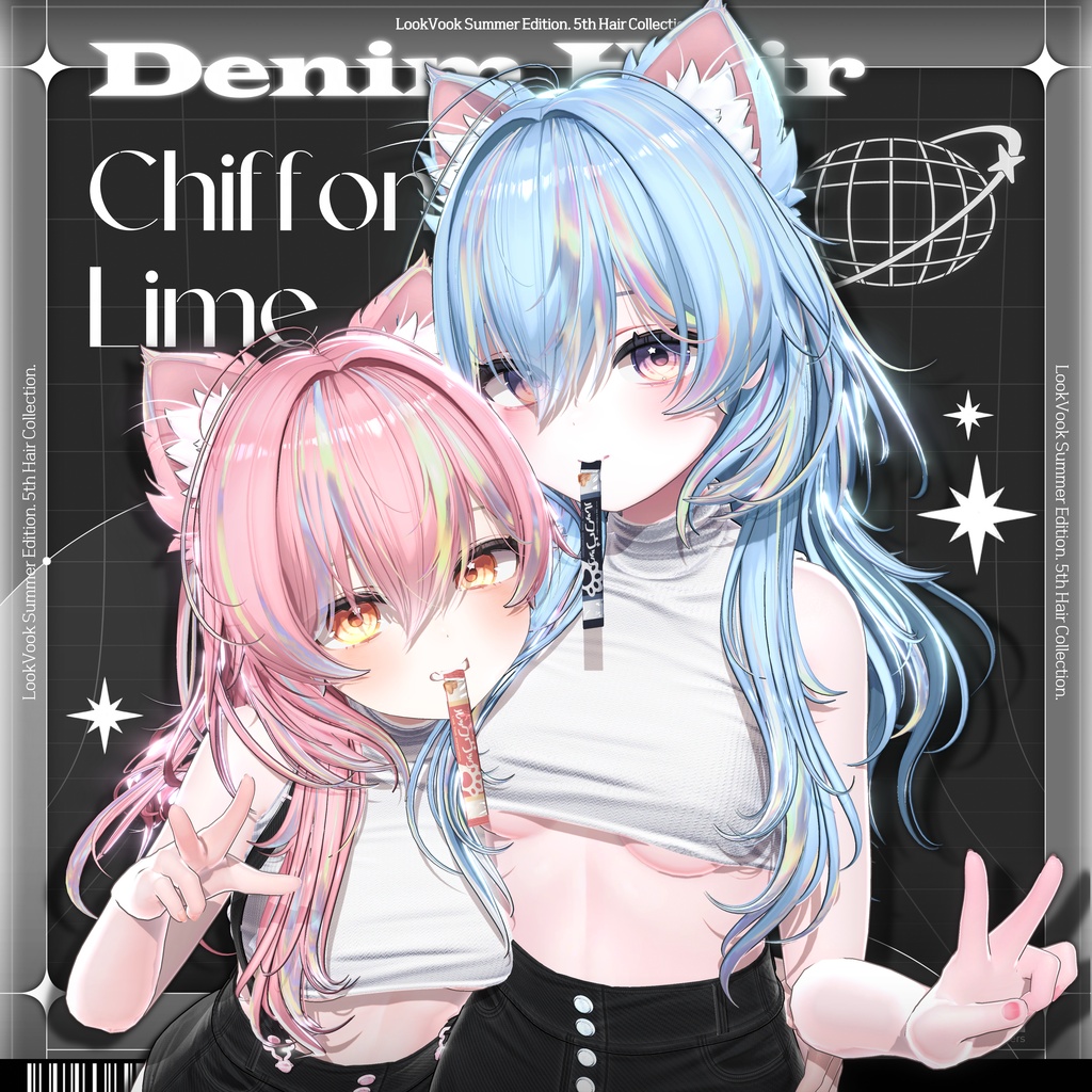 ✨❕セール中❕✨【20アバター対応】 𝐋𝐕.𝟏𝟎+ Denim_Hair 🐾
