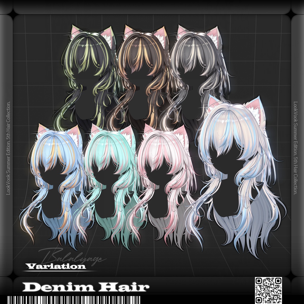 ✨❕セール中❕✨【20アバター対応】 𝐋𝐕.𝟏𝟎+ Denim_Hair 🐾