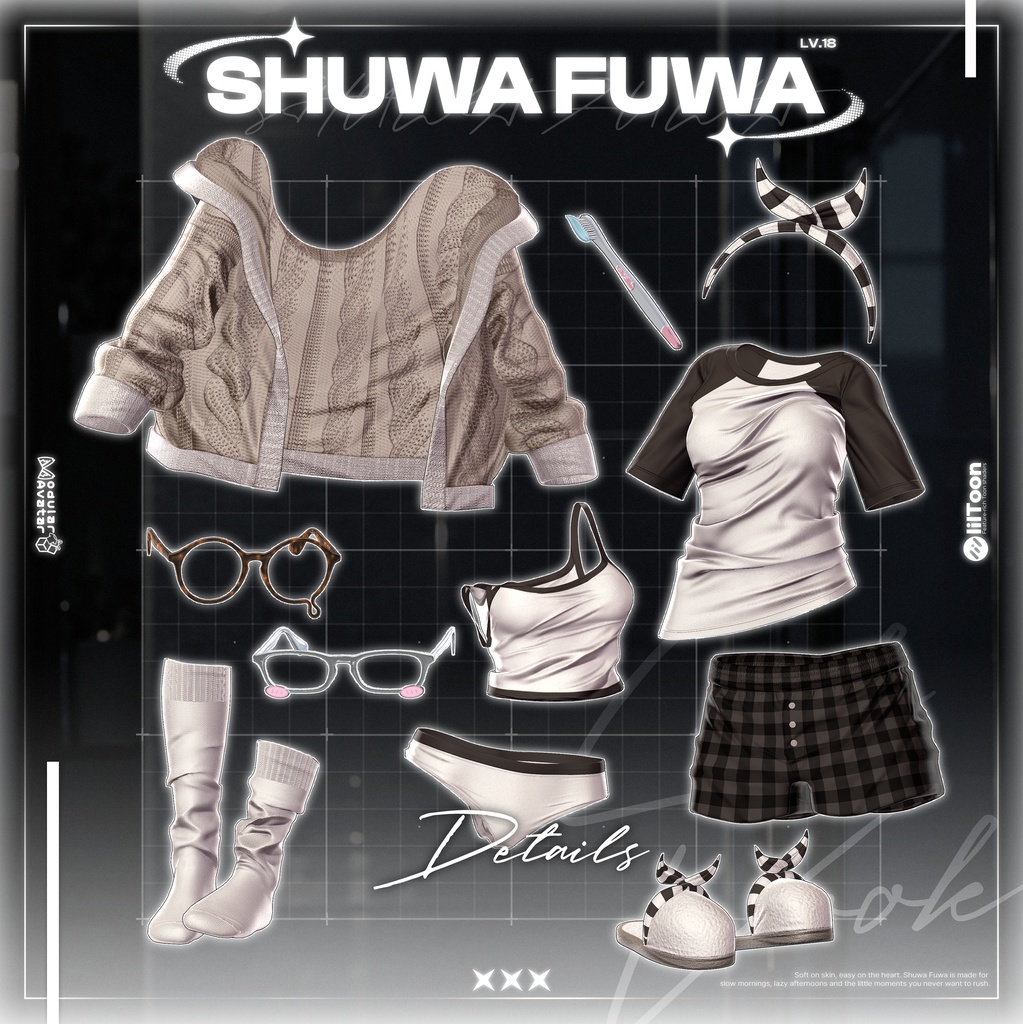✨❕セール中❕✨【19アバター対応】 𝐋𝐕.𝟏𝟖 Shuwa_Fuwa🪥