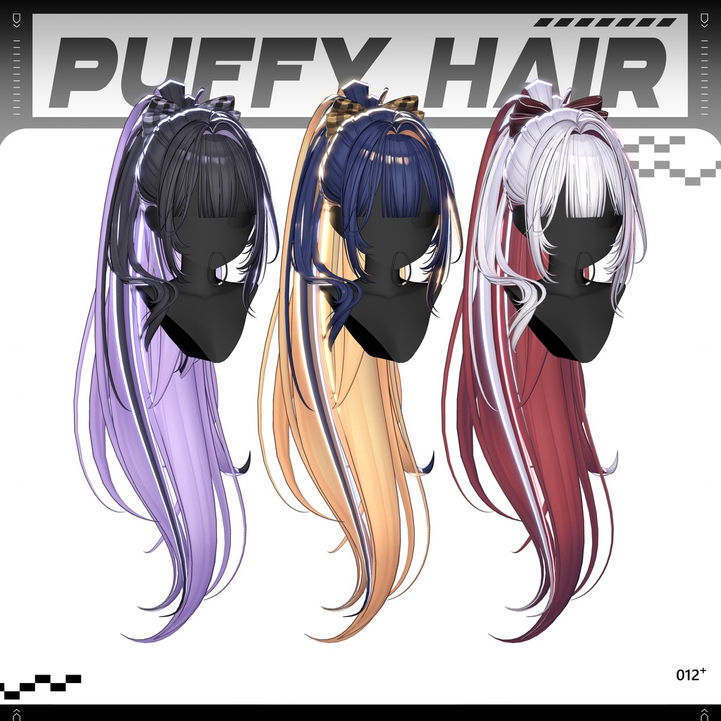✨❕セール中❕✨【22アバター対応】 𝐋𝐕.𝟏𝟐+ Puffy_Hair ❄️