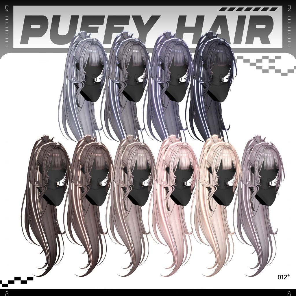 ✨❕セール中❕✨【22アバター対応】 𝐋𝐕.𝟏𝟐+ Puffy_Hair ❄️