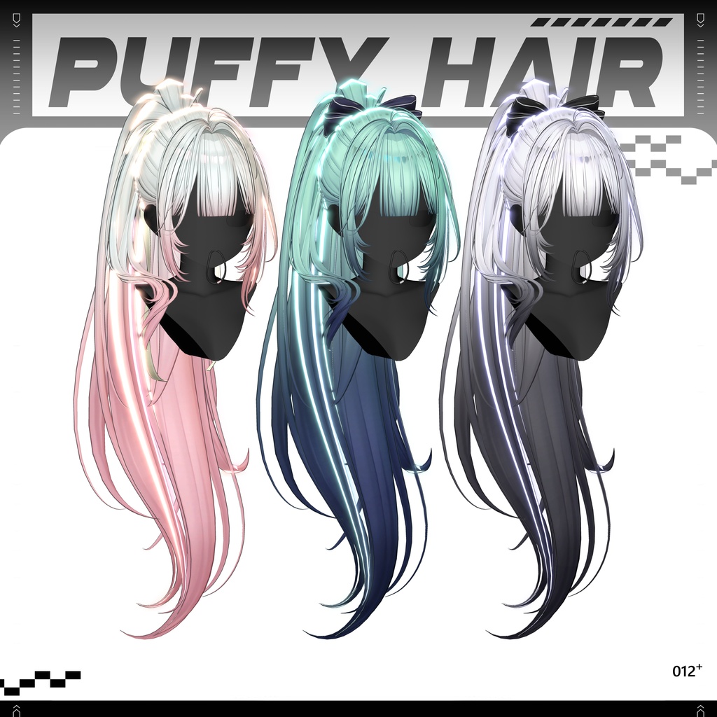 ✨❕セール中❕✨【22アバター対応】 𝐋𝐕.𝟏𝟐+ Puffy_Hair ❄️