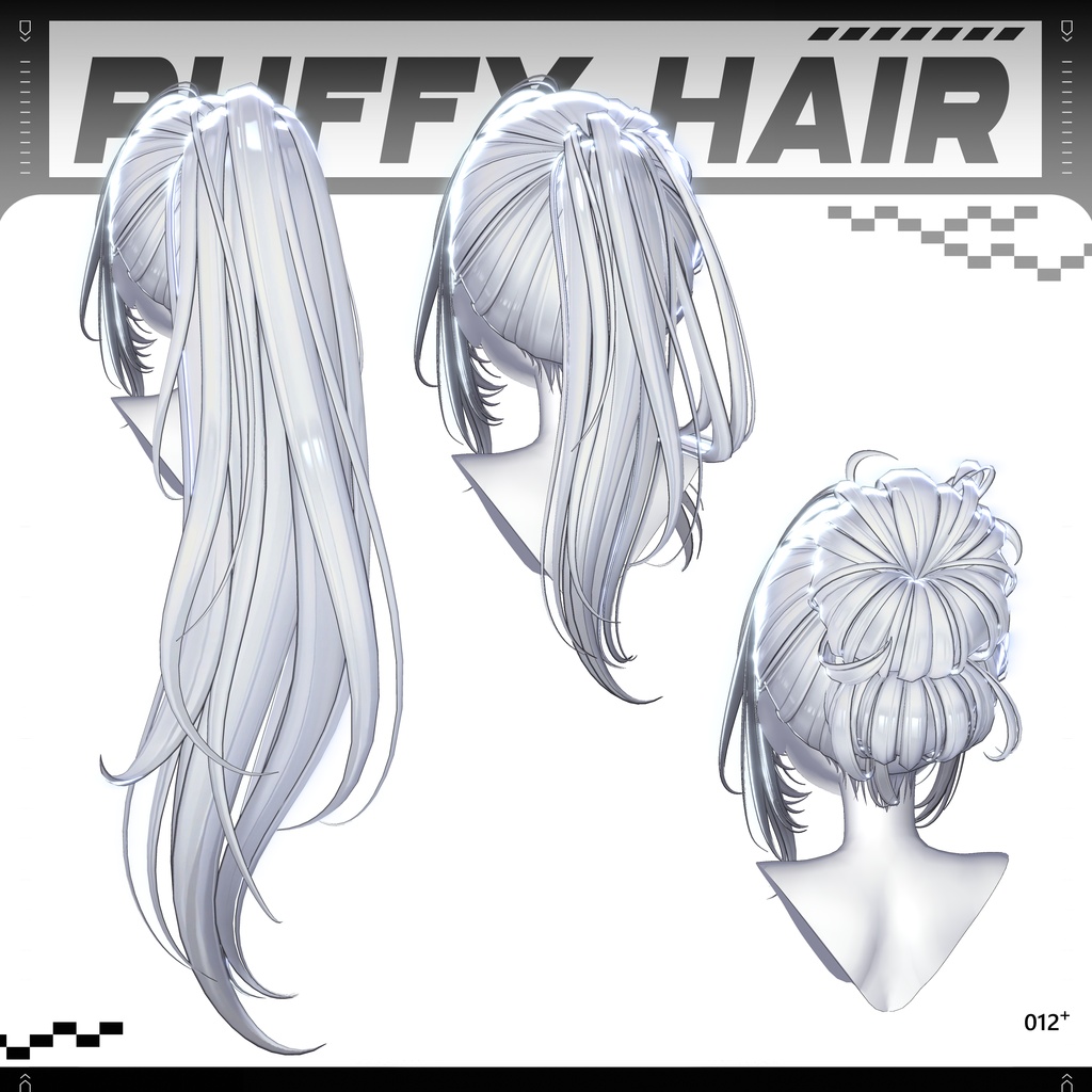 ✨❕セール中❕✨【22アバター対応】 𝐋𝐕.𝟏𝟐+ Puffy_Hair ❄️