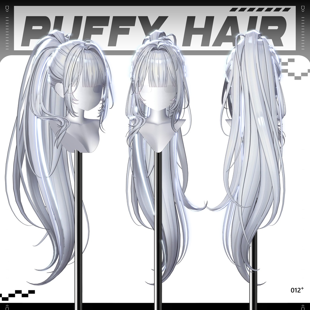 ✨❕セール中❕✨【22アバター対応】 𝐋𝐕.𝟏𝟐+ Puffy_Hair ❄️