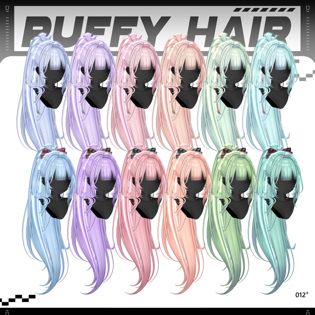 ✨❕セール中❕✨【22アバター対応】 𝐋𝐕.𝟏𝟐+ Puffy_Hair ❄️