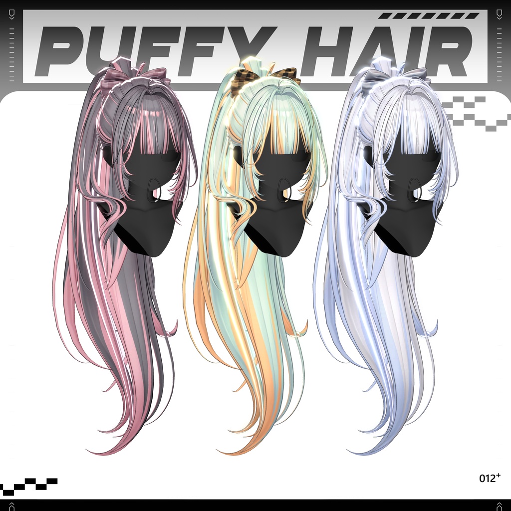 ✨❕セール中❕✨【22アバター対応】 𝐋𝐕.𝟏𝟐+ Puffy_Hair ❄️