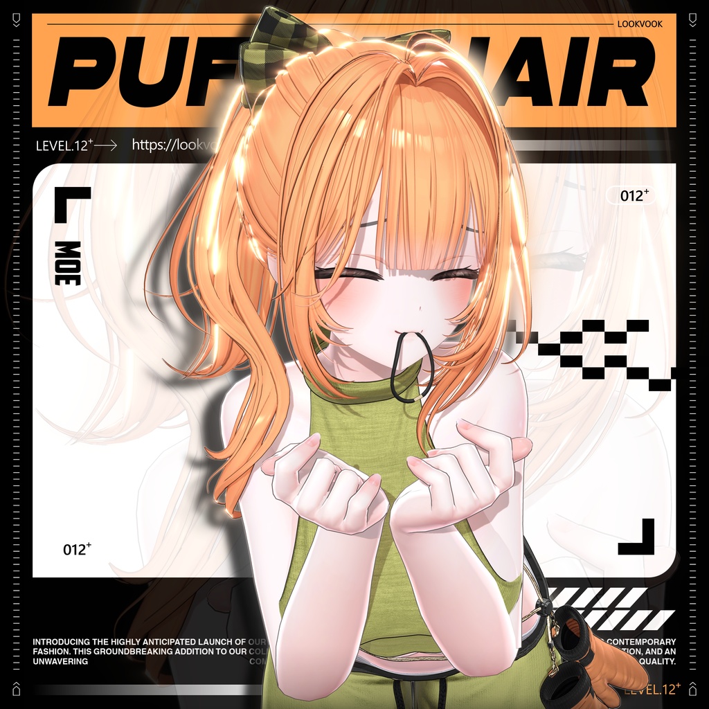 ✨❕セール中❕✨【22アバター対応】 𝐋𝐕.𝟏𝟐+ Puffy_Hair ❄️