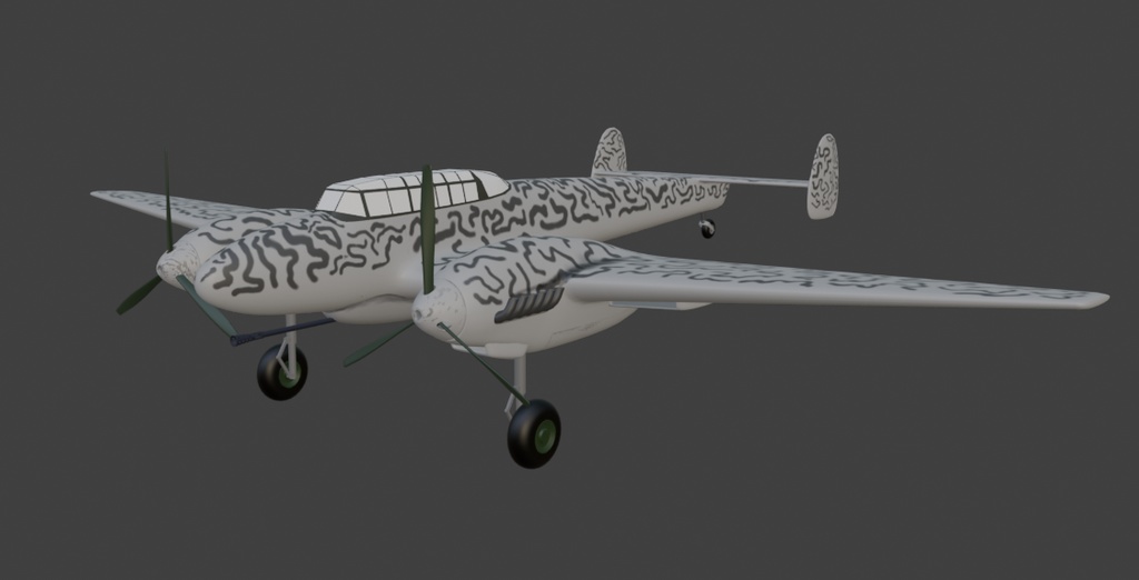 Twin-Engined WW2 Fighter