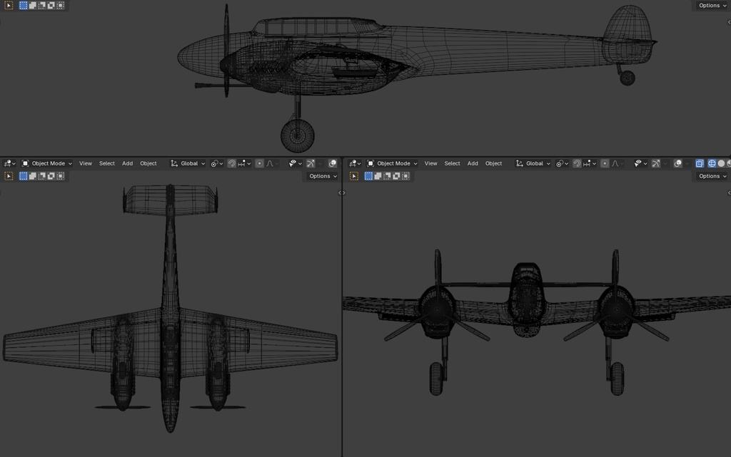 Twin-Engined WW2 Fighter