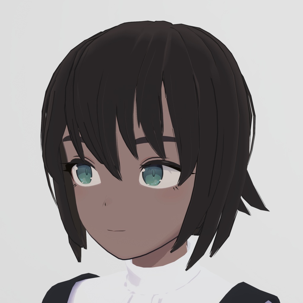 object777's spiky short hair