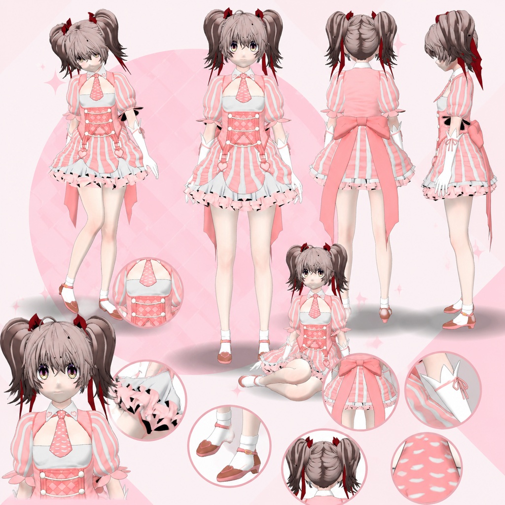 【3Dモデル / VRM】天音Amane - AnimeArt (Neural4D) 生成【VRChat・VTuber対応】