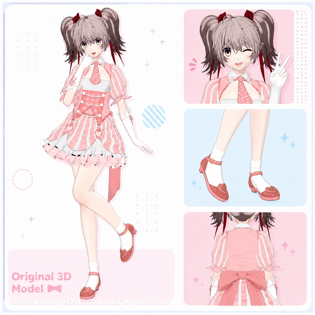 【3Dモデル / VRM】天音Amane - AnimeArt (Neural4D) 生成【VRChat・VTuber対応】