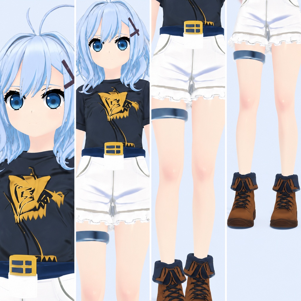 【3Dモデル / VRM】Elle - Generated by AnimeArt (Neural4D) 【VRChat・VTuber対応】