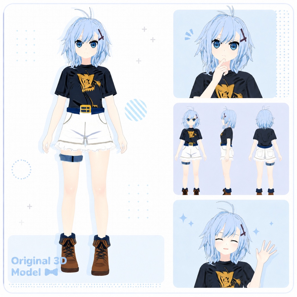 【3Dモデル / VRM】Elle - Generated by AnimeArt (Neural4D) 【VRChat・VTuber対応】