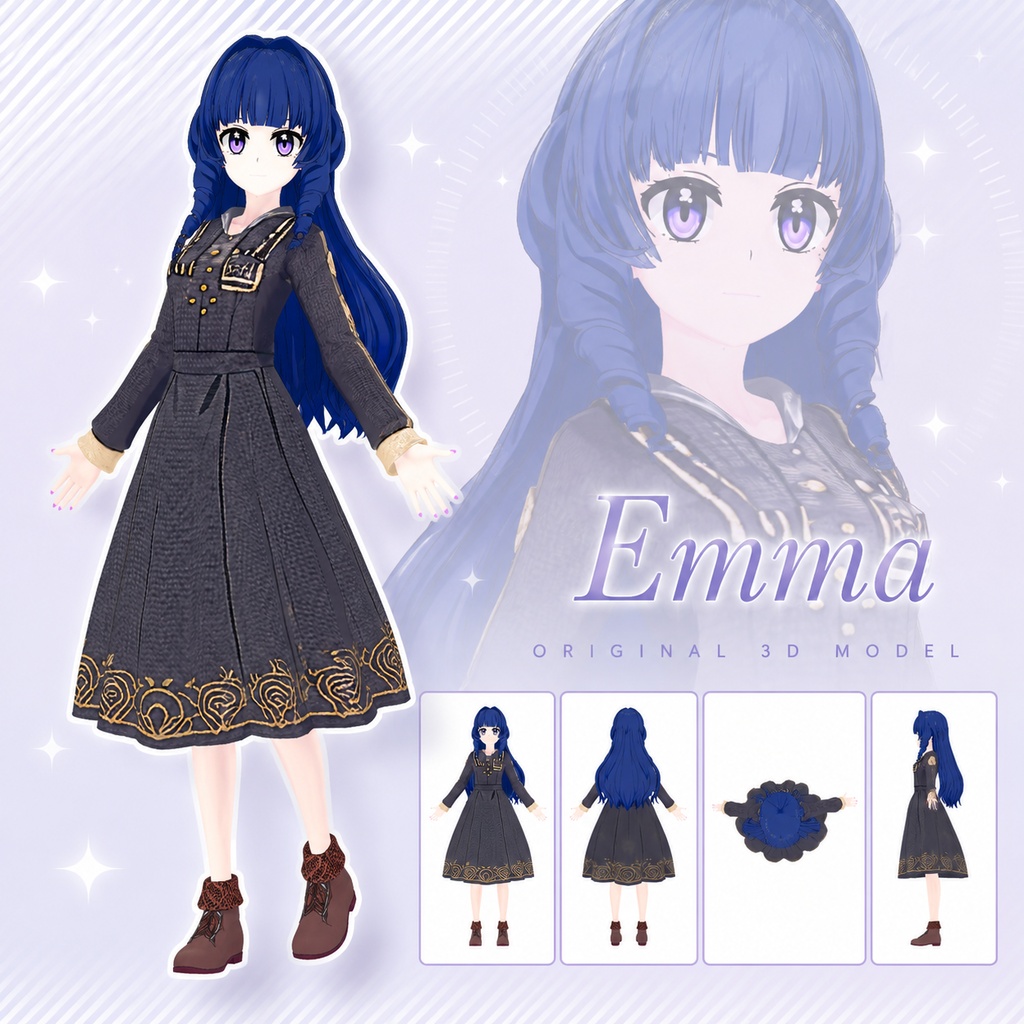 【3Dモデル / VRM】Emmaえま - Generated by AnimeArt (Neural4D) 【VRChat・VTuber対応】