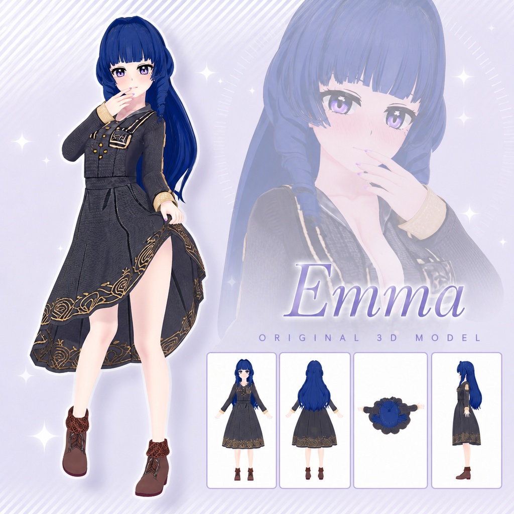 【3Dモデル / VRM】Emmaえま - Generated by AnimeArt (Neural4D) 【VRChat・VTuber対応】