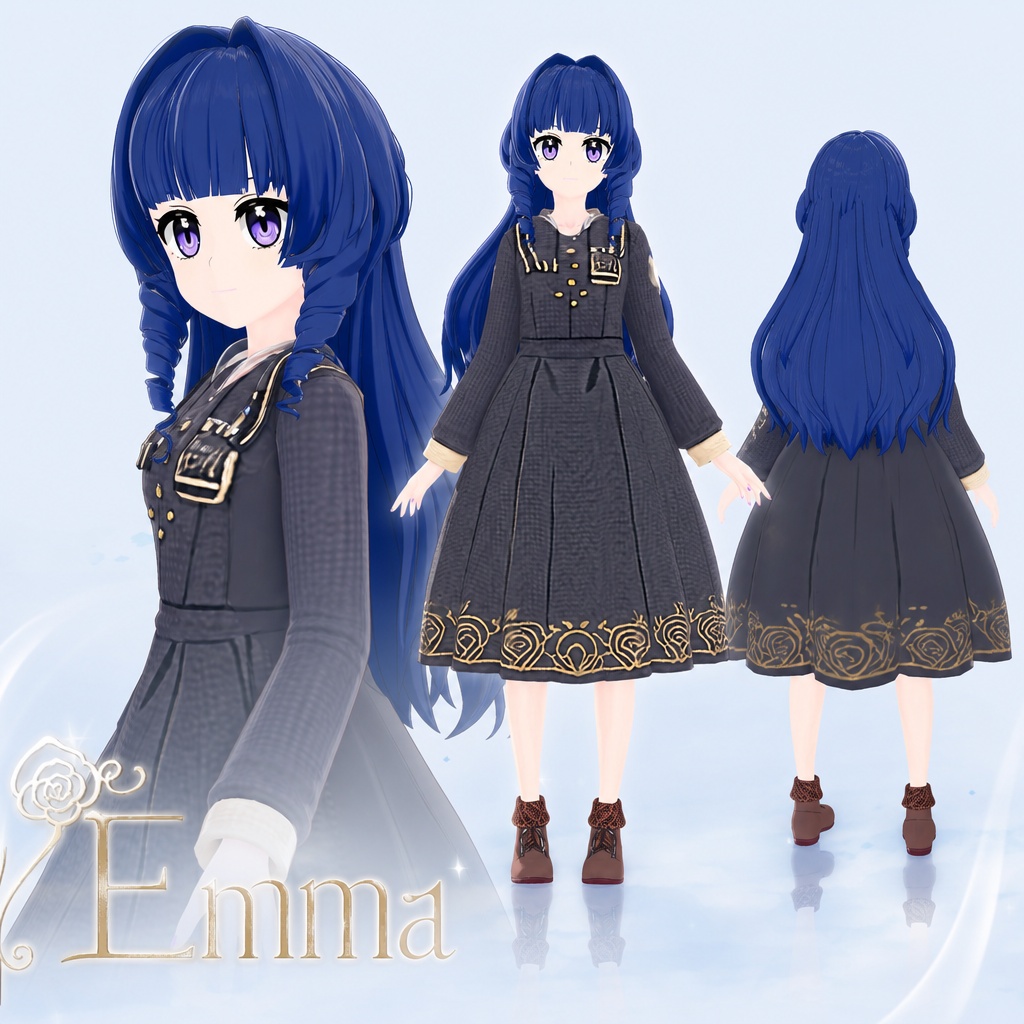 【3Dモデル / VRM】Emmaえま - Generated by AnimeArt (Neural4D) 【VRChat・VTuber対応】