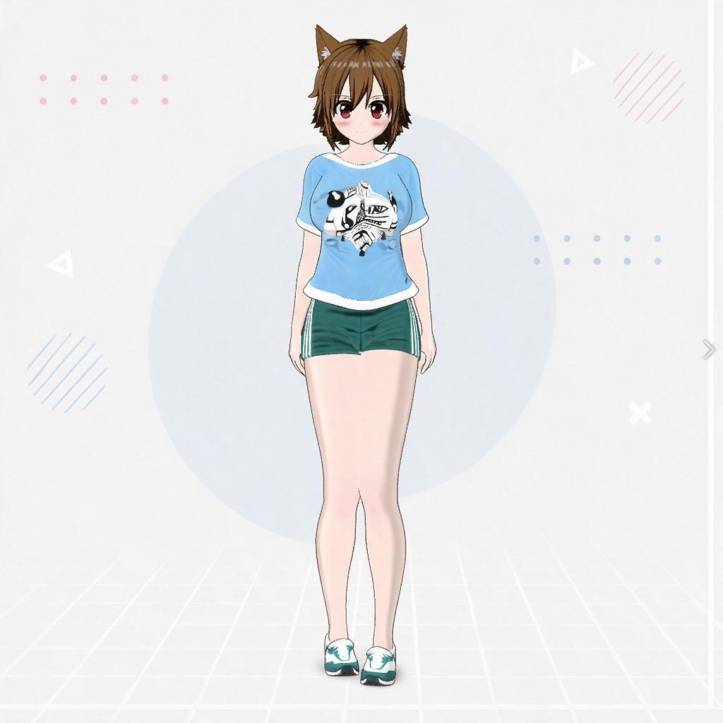 【3Dモデル / VRM】Konatsu Ogata 緒方 小夏 - Generated by AnimeArt (Neural4D) 【VRChat・VTuber対応】 - Neural4D-AnimeArt - 6/6