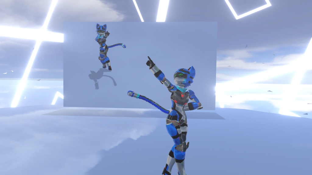 KiloByte M1NT - Robo Cat 2in1 Base Model - VRChat Avatar - PC - Quest