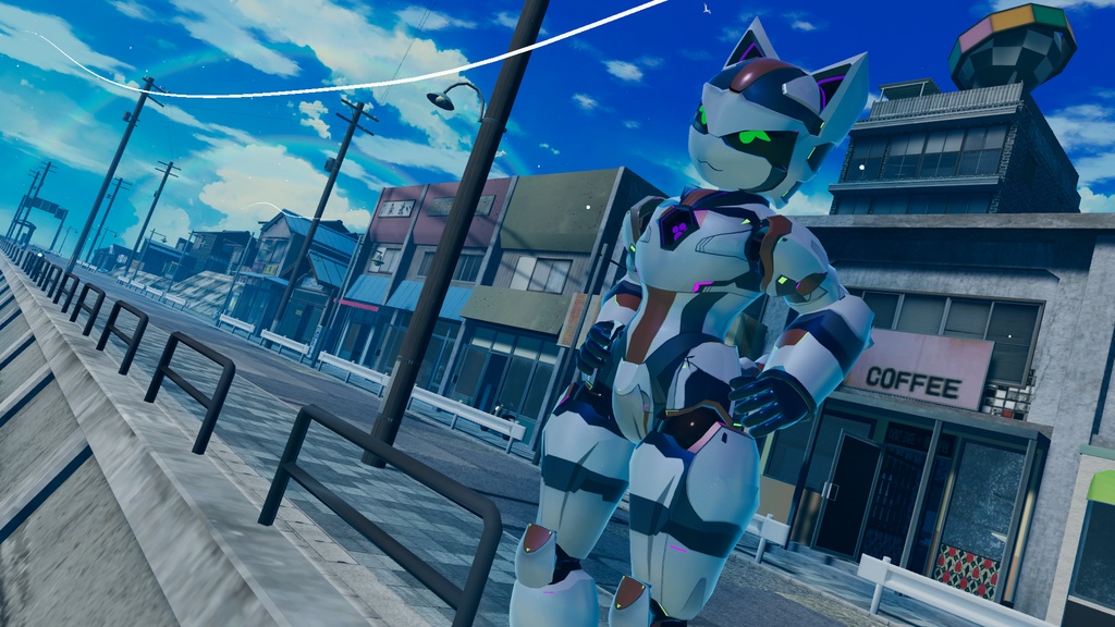 KiloByte M1NT - Robo Cat 2in1 Base Model - VRChat Avatar - PC - Quest