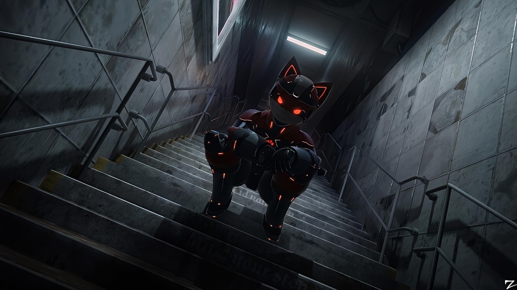 KiloByte M1NT - Robo Cat 2in1 Base Model - VRChat Avatar - PC - Quest